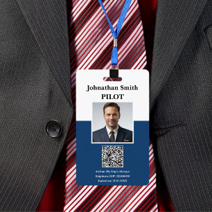 Foto-ID Pilot-Sicherheitsinformationsnummer QR-Cod Ausweis