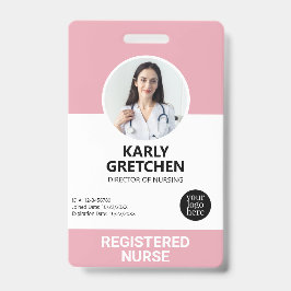 Foto ID Pink für Mitarbeiter des modernen Krankenh Ausweis