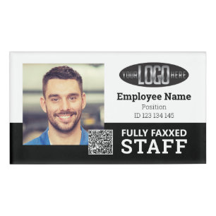 Foto-ID QR-Code-Abzeichen des Händlerpersonals Namenschild