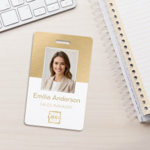 Foto-ID QR-Logos Weiß, goldfarben