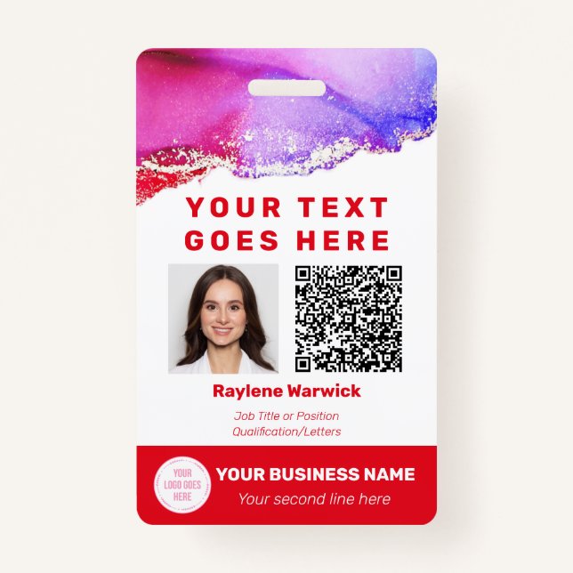 Foto ID QR Red Ausweis (Vorderseite)