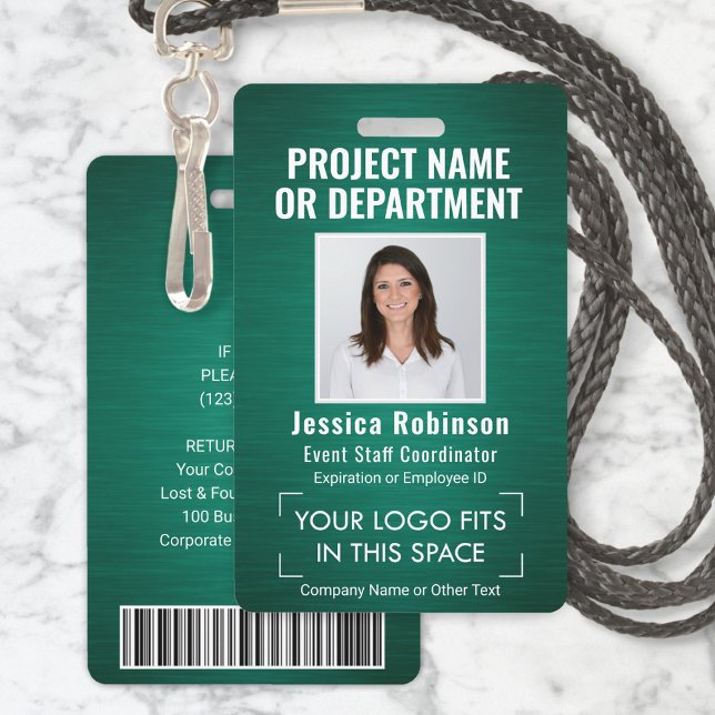 Foto-ID QR-Strichcode für Firmenlogo grün Ausweis (Von Creator hochgeladen)