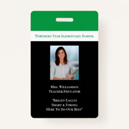 Foto "Id Teacher" Abzeichen für Schulmitarbeiter Ausweis