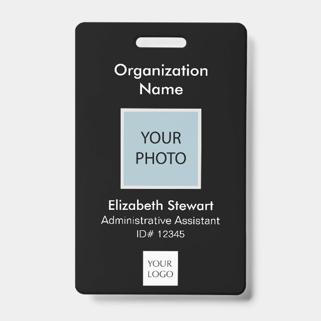 Foto-ID und Logo-Abzeichen für personalisierte Mit Ausweis (Front)