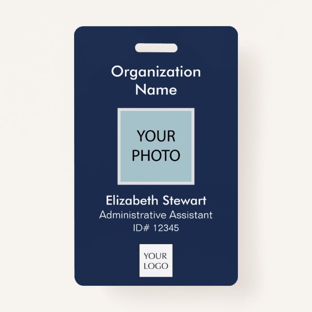Foto-ID und Logo-Abzeichen für personalisierte Nav Ausweis (Vorderseite)