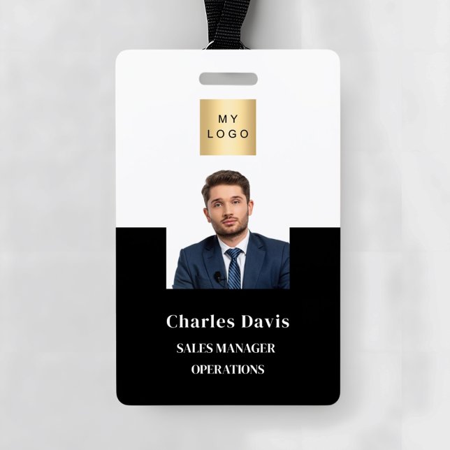 Foto-ID-Unternehmenssicherheit für Schwarze Mitarb Ausweis (Von Creator hochgeladen)