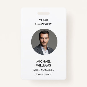 Foto-ID Weißes Abzeichen Ausweis