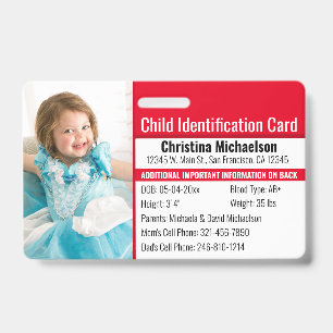 Foto-Identifikation Notfallallergie Ausweis