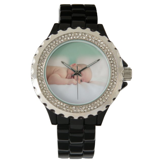 Foto Ihr eigenes Foto Geschenk hinzufügen Armbanduhr (Vorderseite)