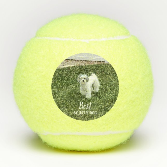 Foto Ihres Hauses Personalisiert mit Text Tennisbälle (Vorderseite)