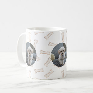 Foto Ihres Hundes Drei Rahmen Hundeknochen Thema Kaffeetasse