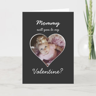 Foto im Herzen Werden Sie mein Valentine sein? Feiertagskarte