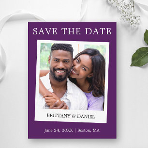Foto im Stil einer Sofortbildkamera Save The Date Postkarte