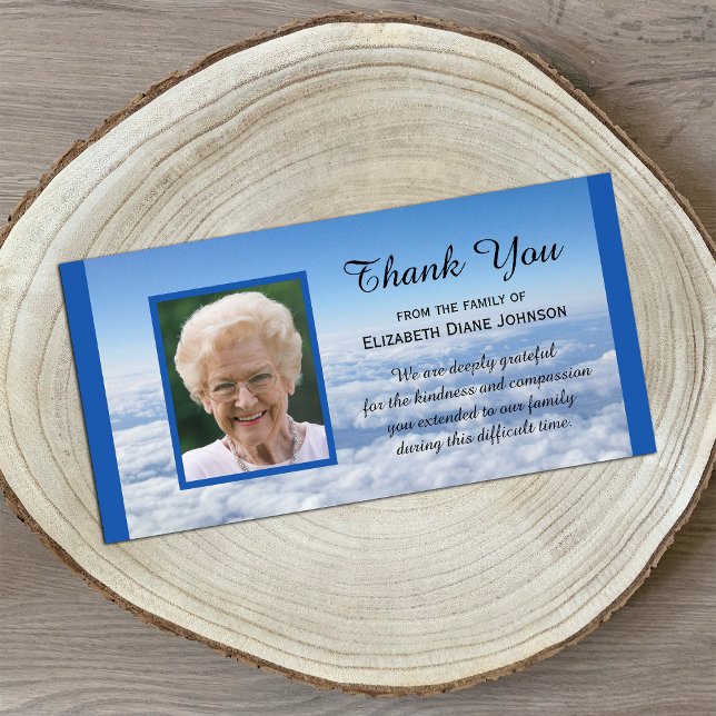 Foto im Wolken-Beileid Vielen Dank, dass Sie Foto- Dankeskarte (Von Creator hochgeladen)