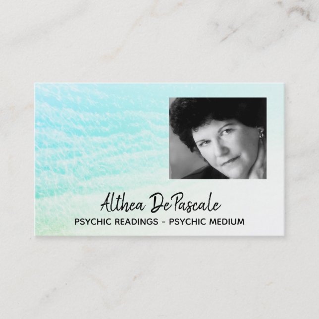 *~* Foto Image Logo Beach Business Card Visitenkarte (Vorderseite)