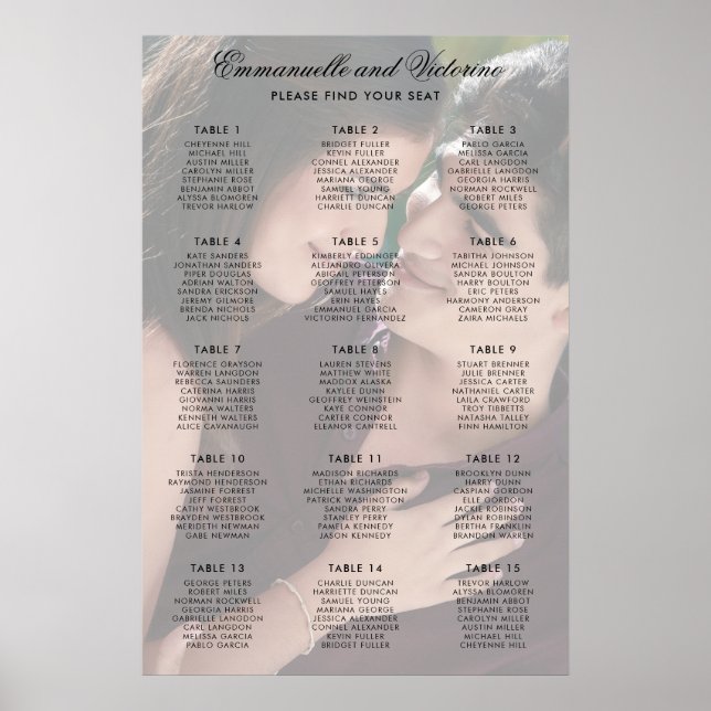 Foto Imitate Vellum Elegante Hochzeitsstiftung Poster (Vorne)