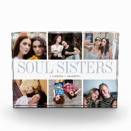 Foto in Glasblock Soul Sistros Geschenk für Freund