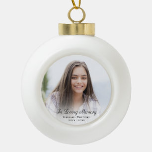 Foto in liebevoller Erinnerung Keramik Kugel-Ornament