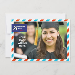 FOTO INSERT AIRMAIL ~ Einladungen Graduierungspart