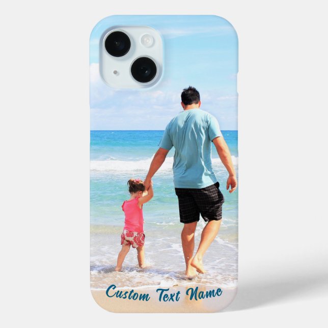 Foto-iPhone-Gehäuse mit Textname personalisiert Case-Mate iPhone Hülle (Rückseite)
