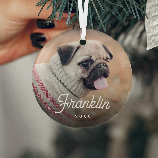 Foto & Jahr für Retro-Script Ornament Aus Glas (Von Creator hochgeladen)