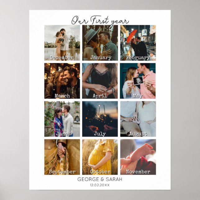 Foto Jubiläum 12 Monate Poster (Vorne)