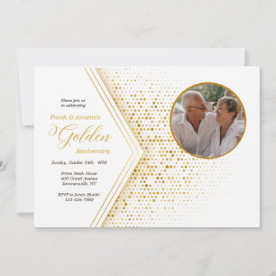 Foto-Jubiläum-Party Einladung der goldenen Jahre