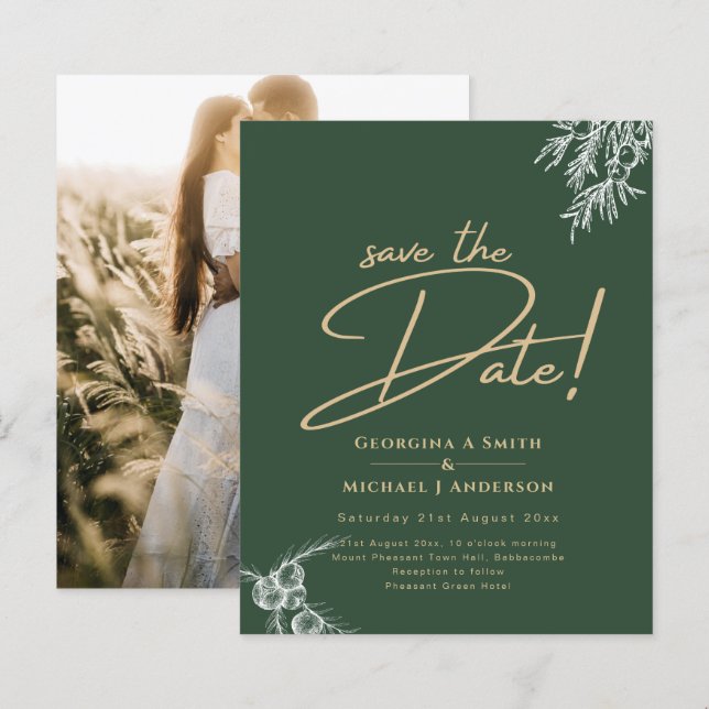 Foto JUNIPER GREEN Wedding Save the Date (Vorne/Hinten)
