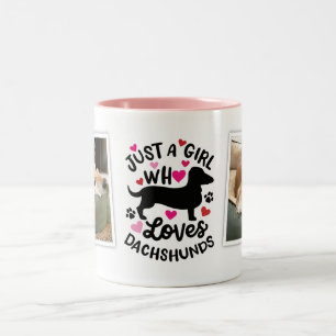 Foto-Kaffeetasse mit rosa roten Herzen für Wiener- Zweifarbige Tasse