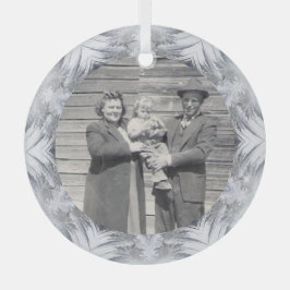 Foto Kaleidoskop Snowflake Border Ornament Aus Glas