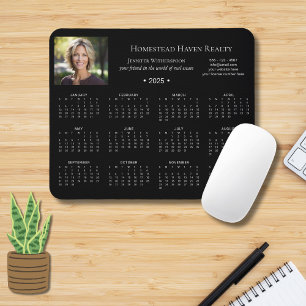 Foto-Kalender 2025 - Schwarz Mousepad