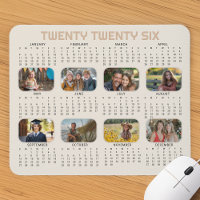 Foto Kalender 2026 Volljähriges Beige Mousepad