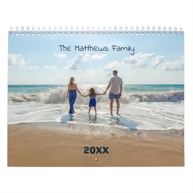 Foto-Kalender | Bearbeitbarer Jahrestext Kalender (Titelbild)