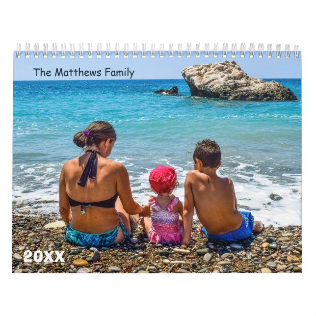 Foto-Kalender | Bearbeitbarer Jahrestext Kalender (Titelbild)