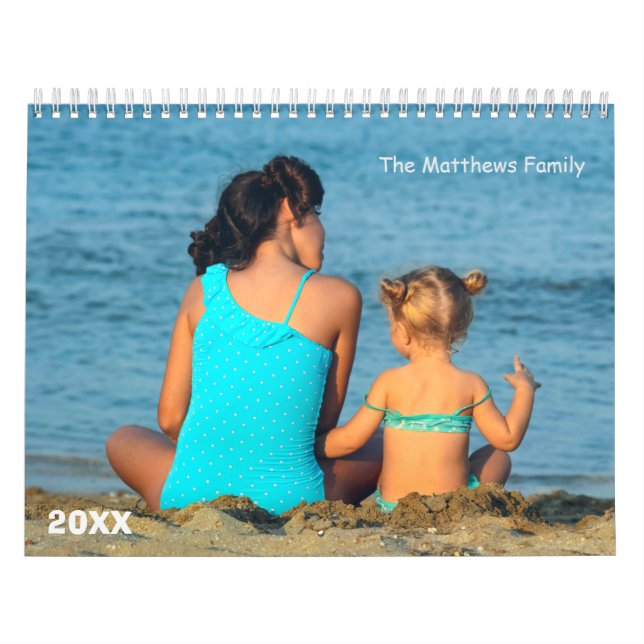 Foto-Kalender | Bearbeitbarer Jahrestext Kalender (Titelbild)