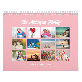 Foto-Kalender der Familie, bearbeitbarer Pulverkal Kalender