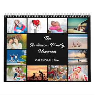 Foto-Kalender der Familie, Bearbeiten des schwarze Kalender