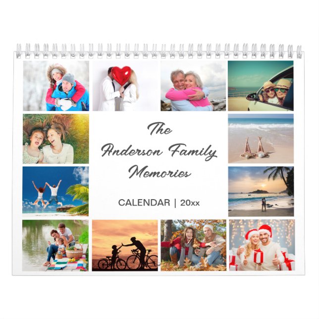 Foto-Kalender der Familie, Weißer Kalender bearbei (Titelbild)