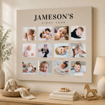 Foto-Kalender des ersten Jahres des Säuglings