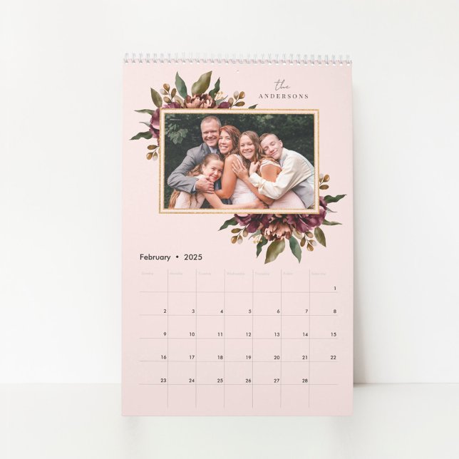 Foto-Kalender für Burgundy-Floral Kalender (Von Creator hochgeladen)