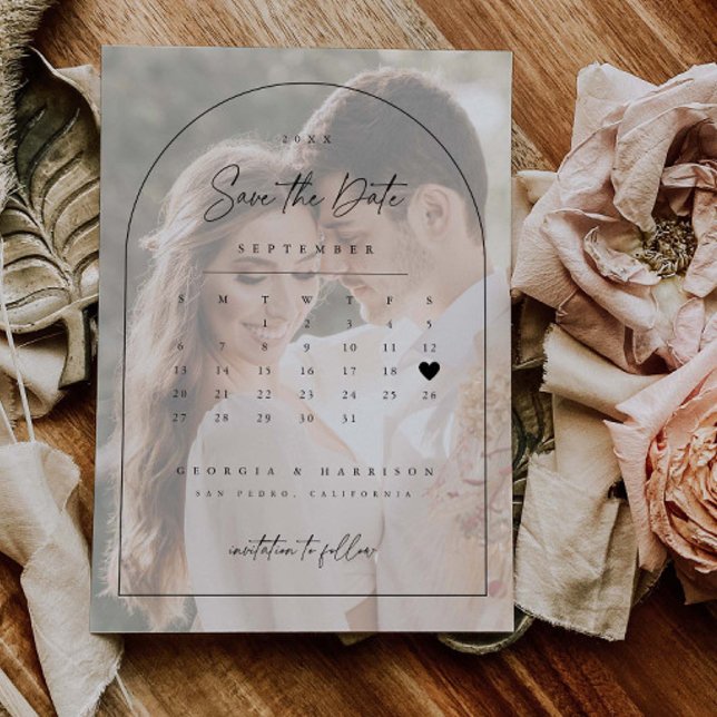 Foto Kalender Save the Date Hochzeitkarte (Von Creator hochgeladen)