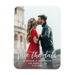 Foto & Kalligrafie 1- Heller Save the Date Magnet