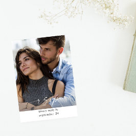 Foto & Kalligrafie 3 Mod Vertikal w Meel UAWG RSVP Karte