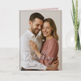 Foto & Kalligrafie Minimalistische Hochzeit Einladung