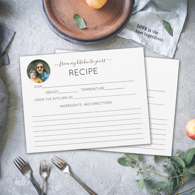 Foto-Kalligraphie-Rezept-Karte Begleitkarte (Von Creator hochgeladen)