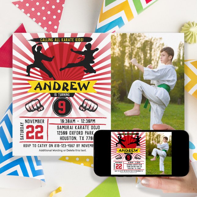 Foto Karate Kid Martial Arts Cobra Kai Einladung (Von Creator hochgeladen)