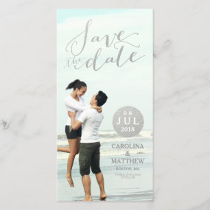 Foto-Karte des silberne Folien-Glamour-  Save the Save The Date