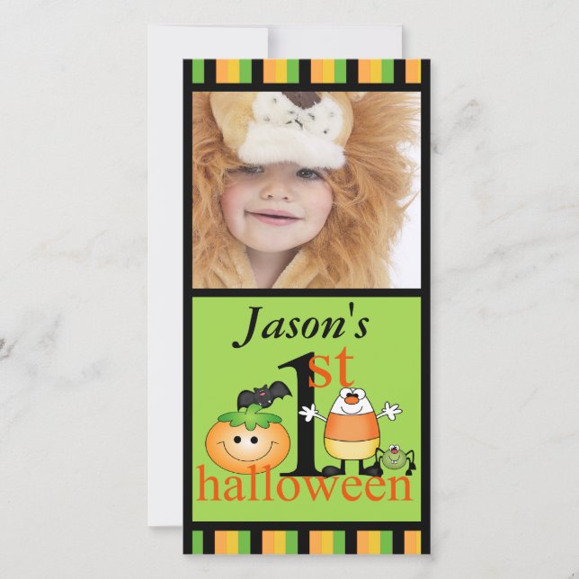 Foto-Karte für das erste Halloween-Baby (Vorderseite)