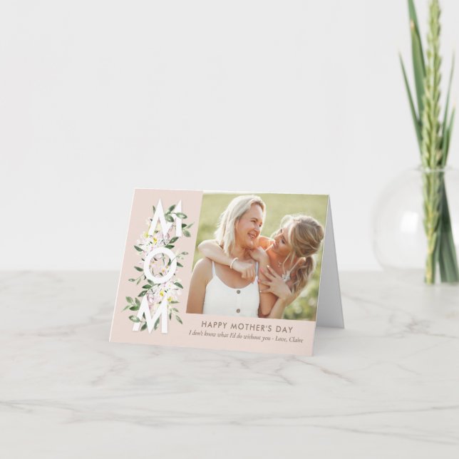 Foto-Karte für die Blumenmutter-Mama Karte (Vorderseite)