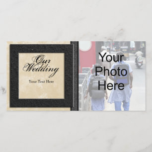 Foto-Karte für Hochzeiten, klassische Foto-Karten Ankündigung